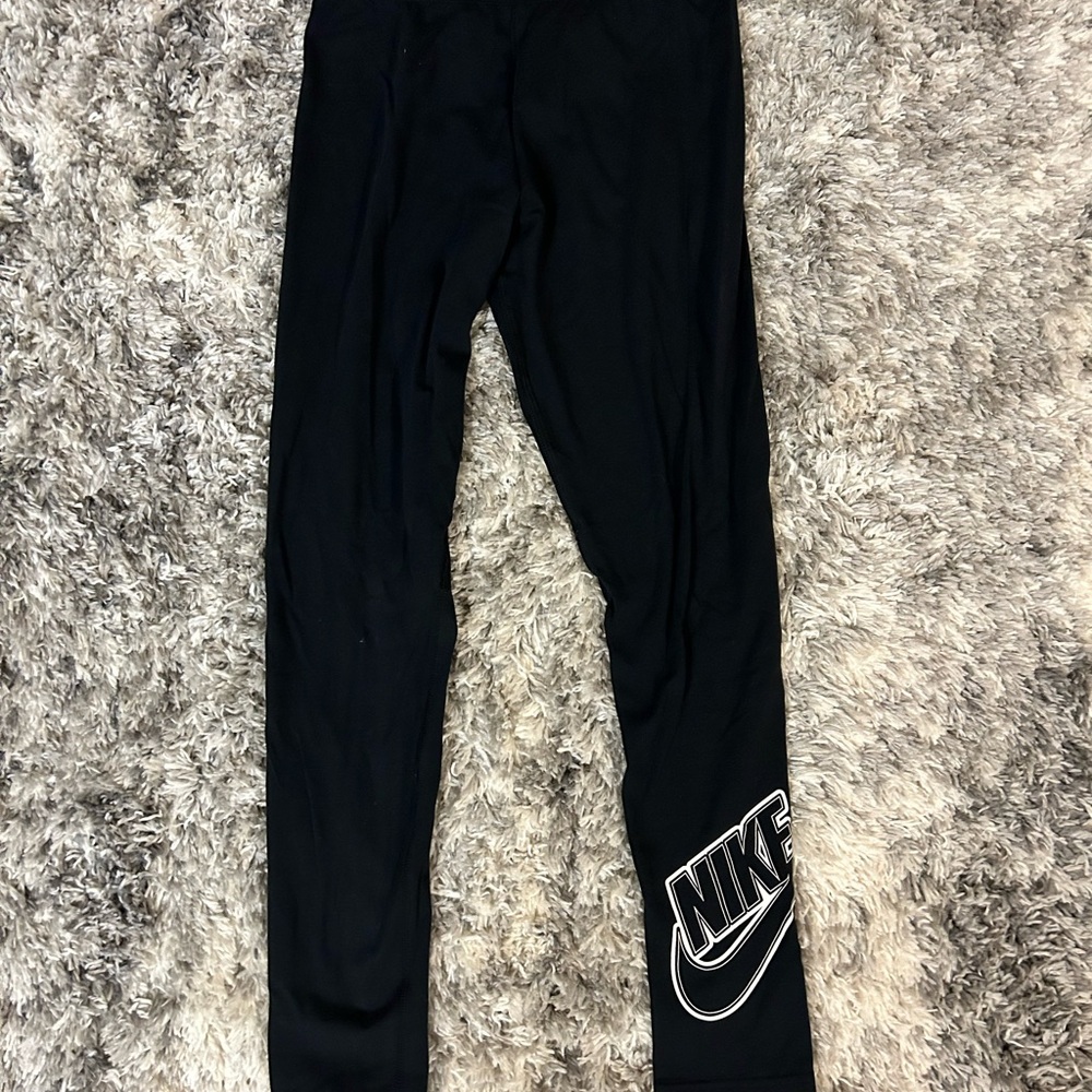Nike Kids Large Black Leggings/Yoga Pants with Swoosh Logo